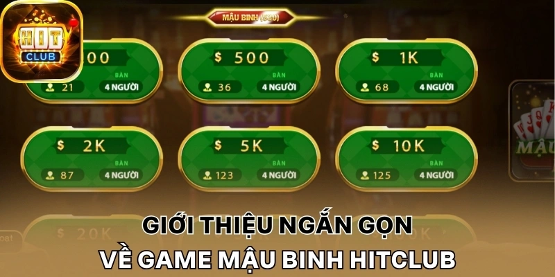 Giới thiệu ngắn gọn về game Mậu Binh Hitclub