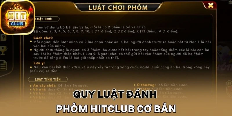 Quy luật đánh Phỏm Hitclub cơ bản