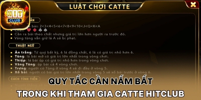 Quy tắc cần nắm bắt trong khi tham gia Catte Hitclub