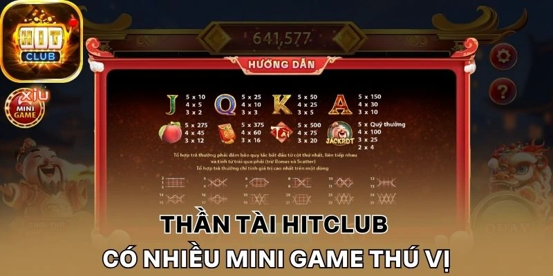 Thần tài Hitclub có nhiều mini game thú vị